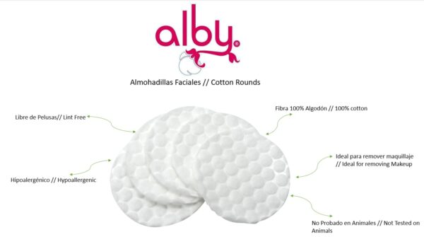 Almohadillas de algodon - Alby 50 piezas