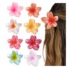 Pinzas para cabello de flor colores surtidos - 12pcs