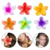 Pinzas para cabello de flor colores surtidos - 12pcs