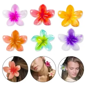 Pinzas para cabello de flor colores surtidos - 12pcs
