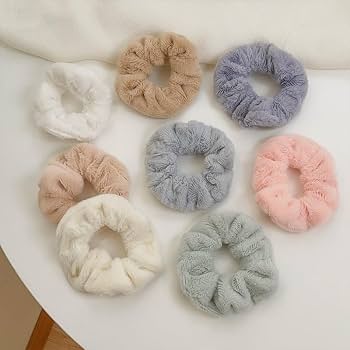 Donas Scrunchies - Paquete de 12pcs - variedad de colores