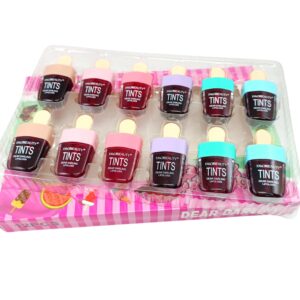 Tintas para labios en forma de paleta - 12pcs