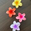 Pinzas para cabello de flor colores surtidos - 12pcs