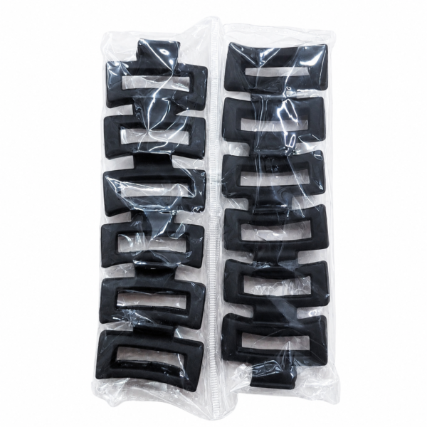 0aae134c-58ad-4df8-8655-a2bcae23de78 12 Pinzas cuadradas para cabello chicas - negro