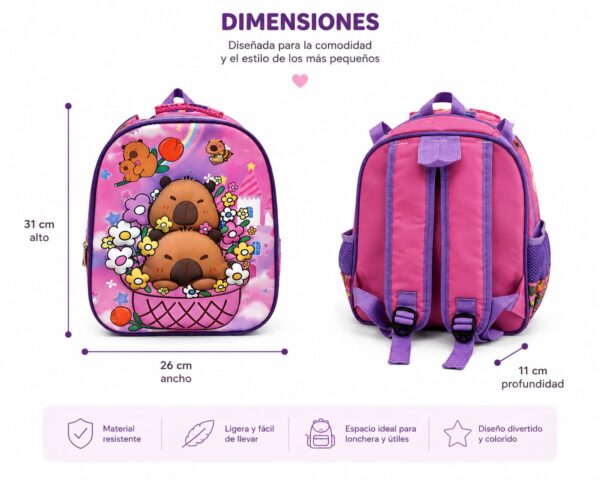 Combo mochila,lapicera y lonchera para niños