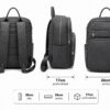 Mochila vinipiel lisa con 3 cierres- 38x26cm