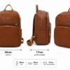 Mochila vinipiel lisa con 3 cierres- 38x26cm