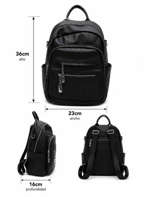 IMG-20260721-WA0027 Mochila vinipiel con 4 cierres -para dama- 36x23cm