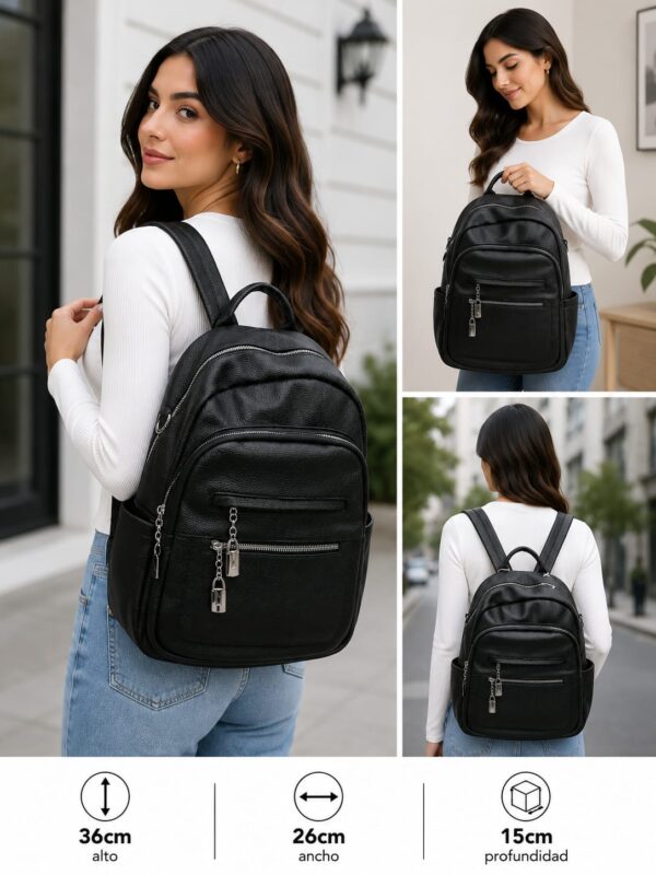IMG-20260721-WA0031 Mochila vinipiel con 4 cierres -para dama- 36x23cm