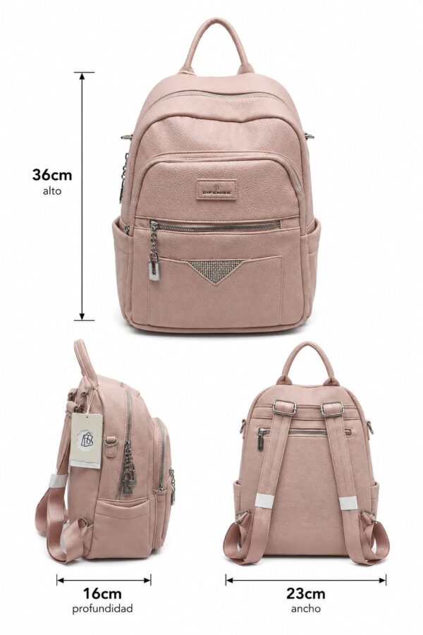 Mochila vinipiel para dama -36x23cm