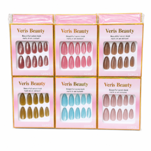 Paquete de 12 set de uñas colores lisos