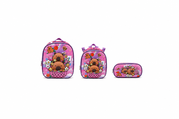 Combo mochila,lapicera y lonchera para niños