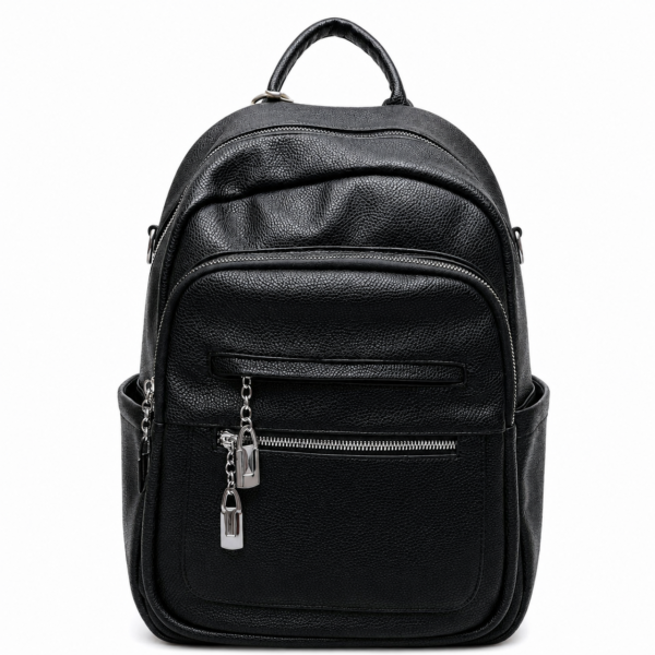 Mochila vinipiel con 4 cierres -para dama- 36x23cm